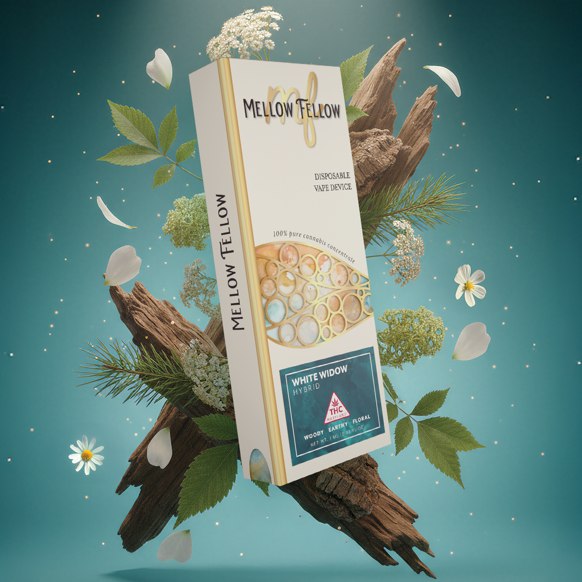 Mellow Fellow | White Widow Disposable Vape | 1g