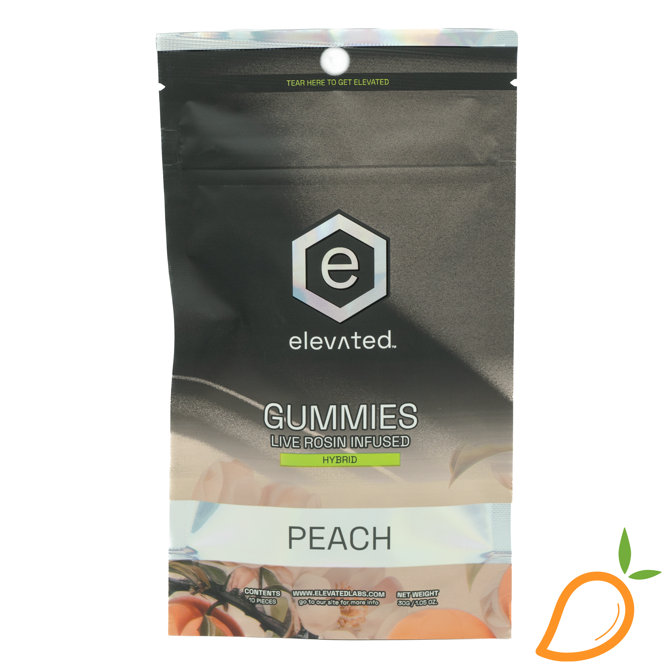 100mg Peach Rosin Gummies