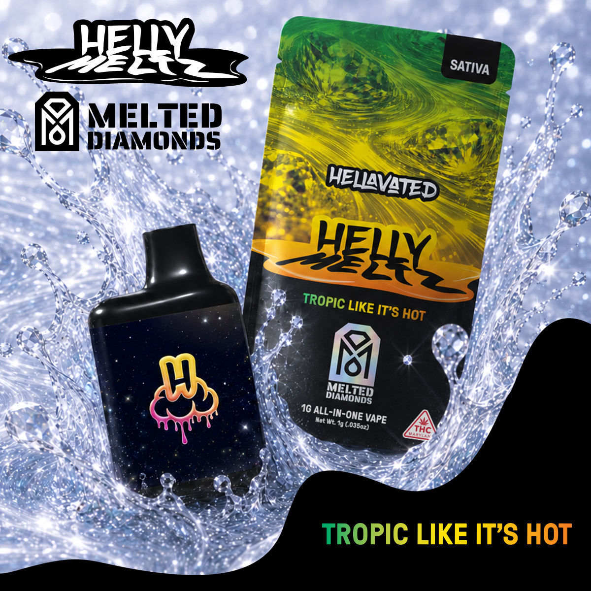Tropic Like It's Hot | Helly Meltz | Liquid Diamonds Disposable | 1g