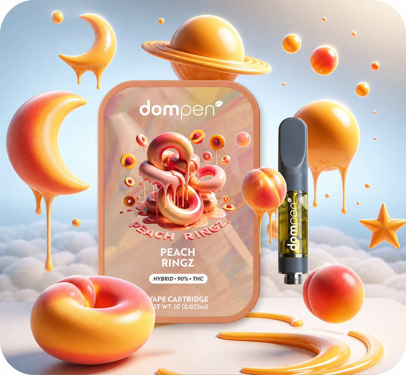 Dompen I Disposable Vape I Peach Rings I 1g