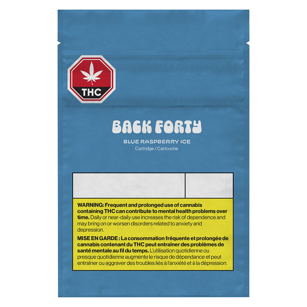 Back Forty - Blue Raspberry Ice 510 Thread Cartridge - 0.95g