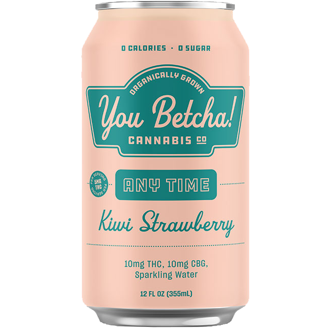 You Betcha! Any Time Beverage STRAWBERRY KIWI 10mg THC / 10mg CBG
