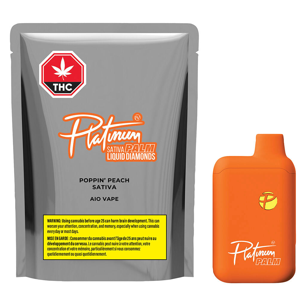 Poppin' Peach Liquid Diamond AIO Disposable | 1g