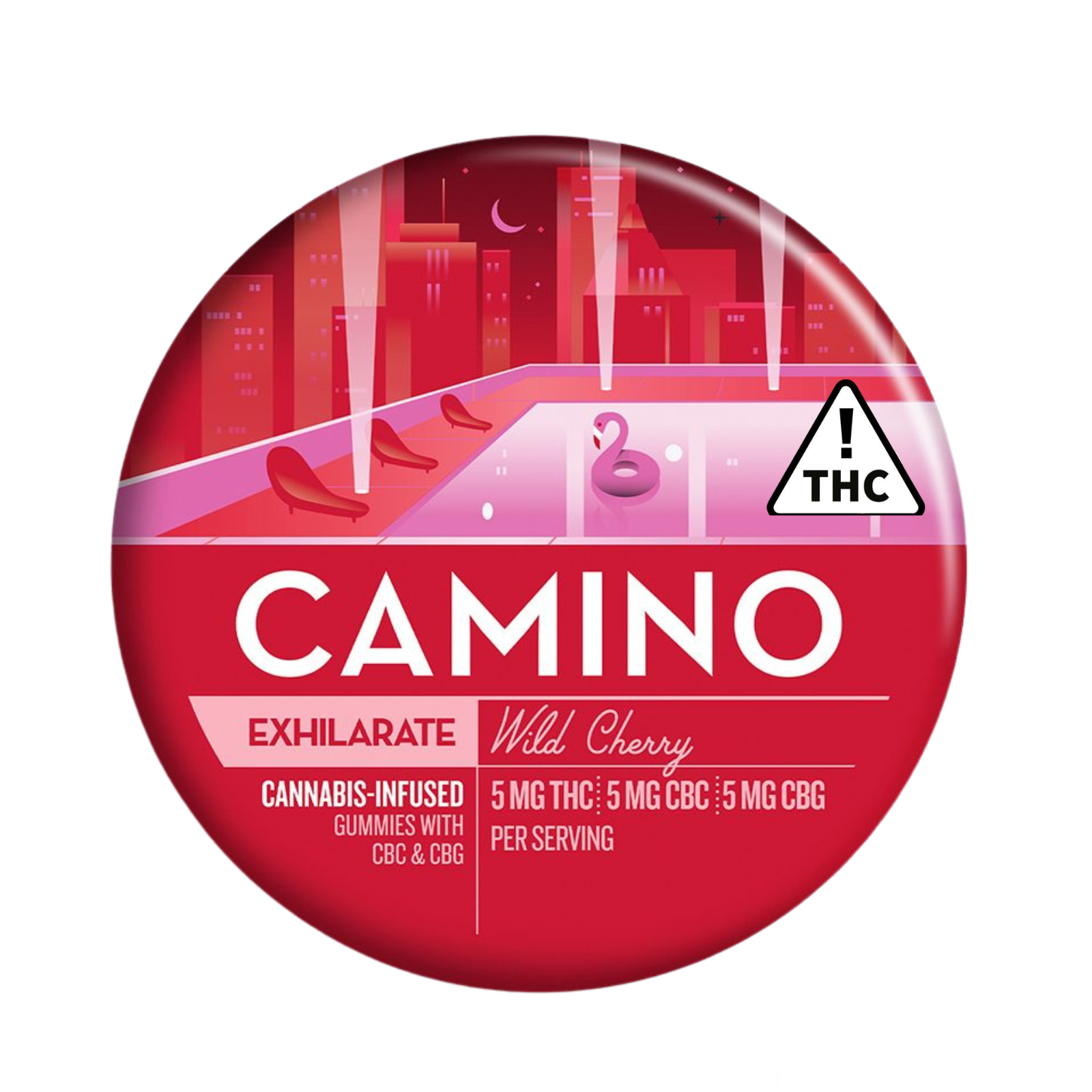 Kiva Camino Wild Cherry 100mg Gummy CBG/CBC/THC