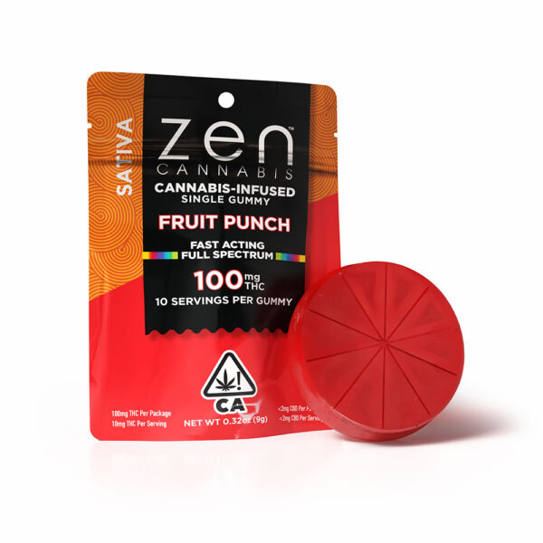 ZEN — Fruit Punch Gummy Sativa Single 100MG - .1g