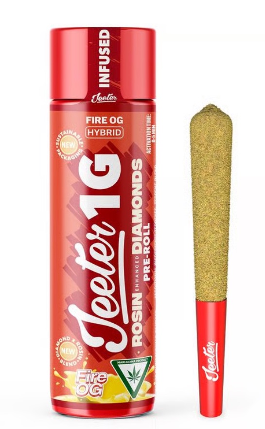 Jeeter - 1g Rosin Diamonds Infused Preroll - Fire OG