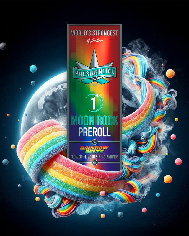 Moon Rock | Rainbow Belts | Indica | Infused Pre-Roll | 1g