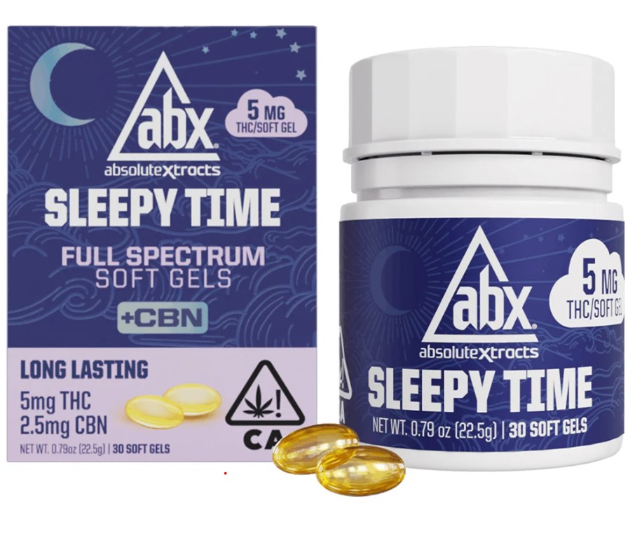ABX Sleepy Time Solventless + CBN Soft Gels 5mgTHC 2.5mgCBN 30Pk