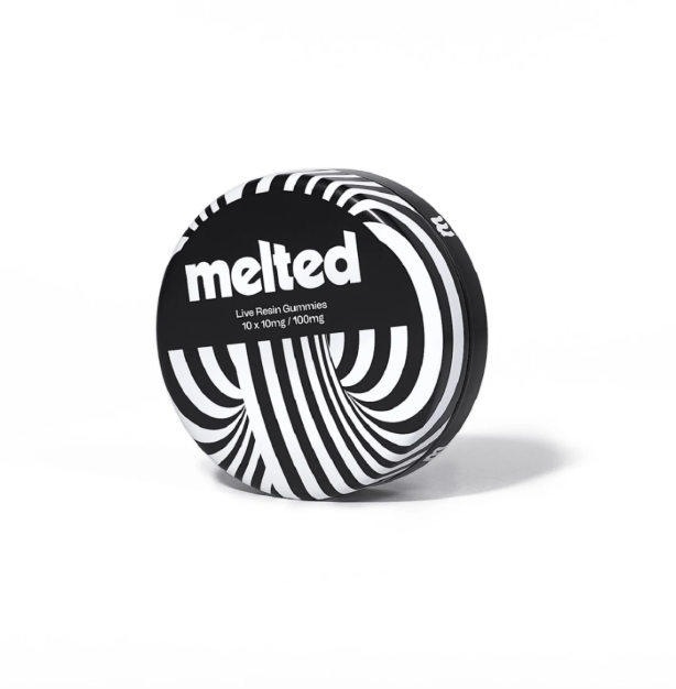 Ⓥ MELTED Live Resin Gummies 100mg: Sour Apple 10pk