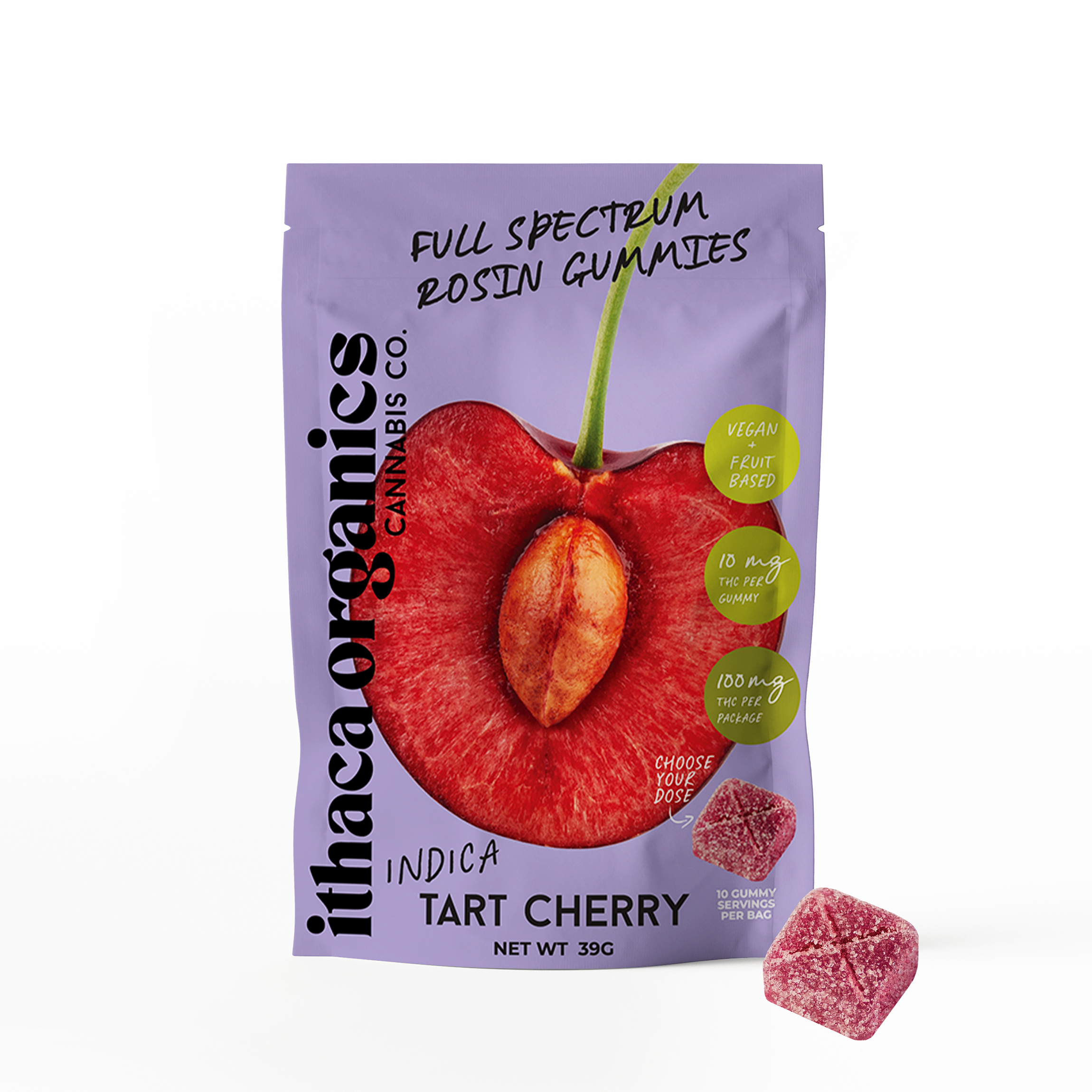 Ithaca Organics - Tart Cherry Gummies 10pk - 100mg