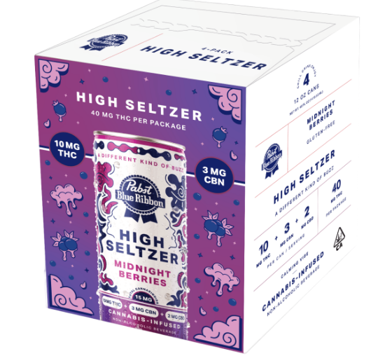 PBR Infused Seltzer Midnight Berries 15mg  Single Can