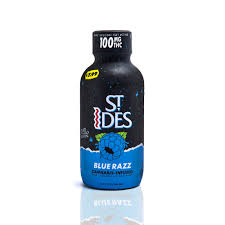 ST IDES - EDIBLE (BEVERAGE) 100MG THC - 4OZ SHOT - BLUE RAZ