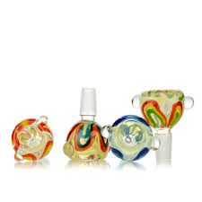 Bowl 14mm Thick Large Frit And Line Work
