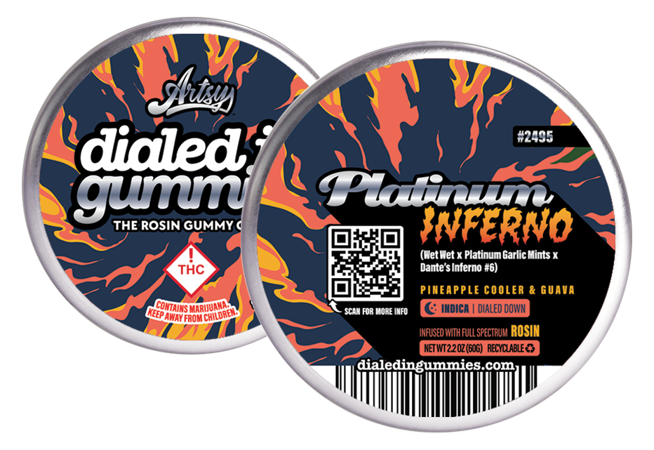 Platinum Inferno (I) Live Rosin Gummies 100mg | Dialed In