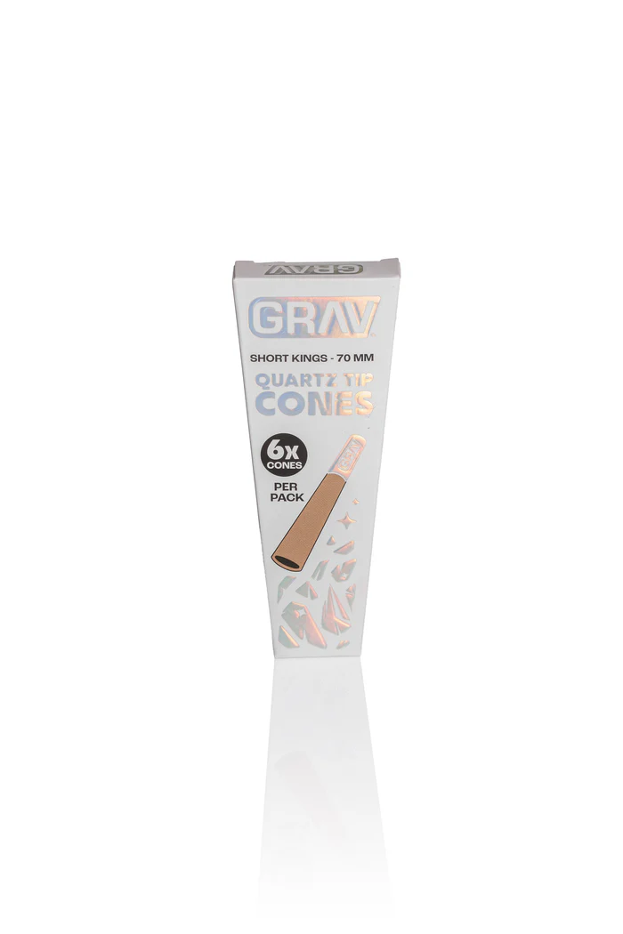 GRAV Short Kings 70mm Quartz Tip Cones 6pk Natural