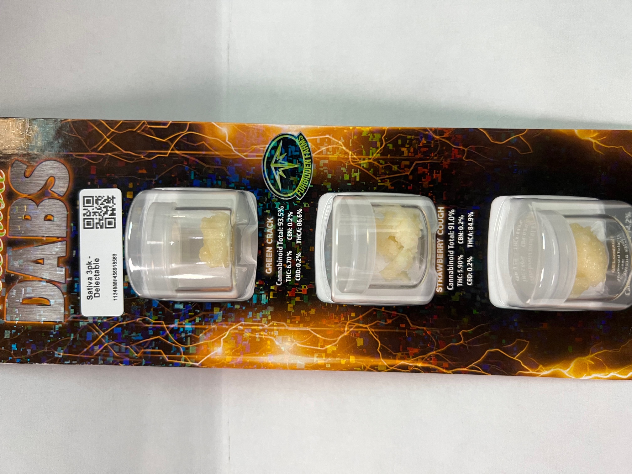 DD Green Crack, Straw. Cough, Gelonade (Sativa) 3pk (3g) Badder