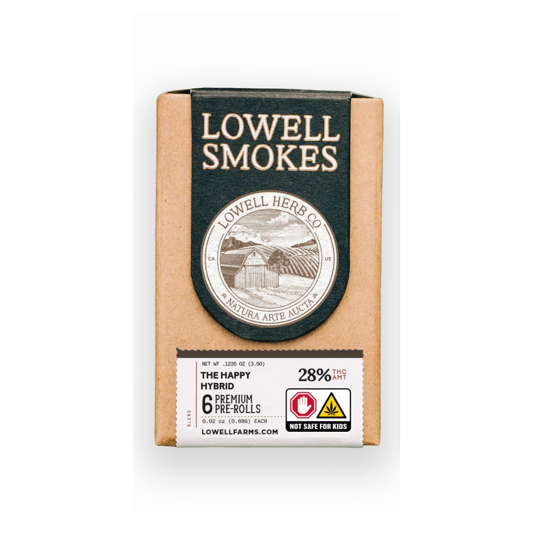 Lowell | The Happy Hybrid Blend | Pre-Rolls | 6pk | 3.5g