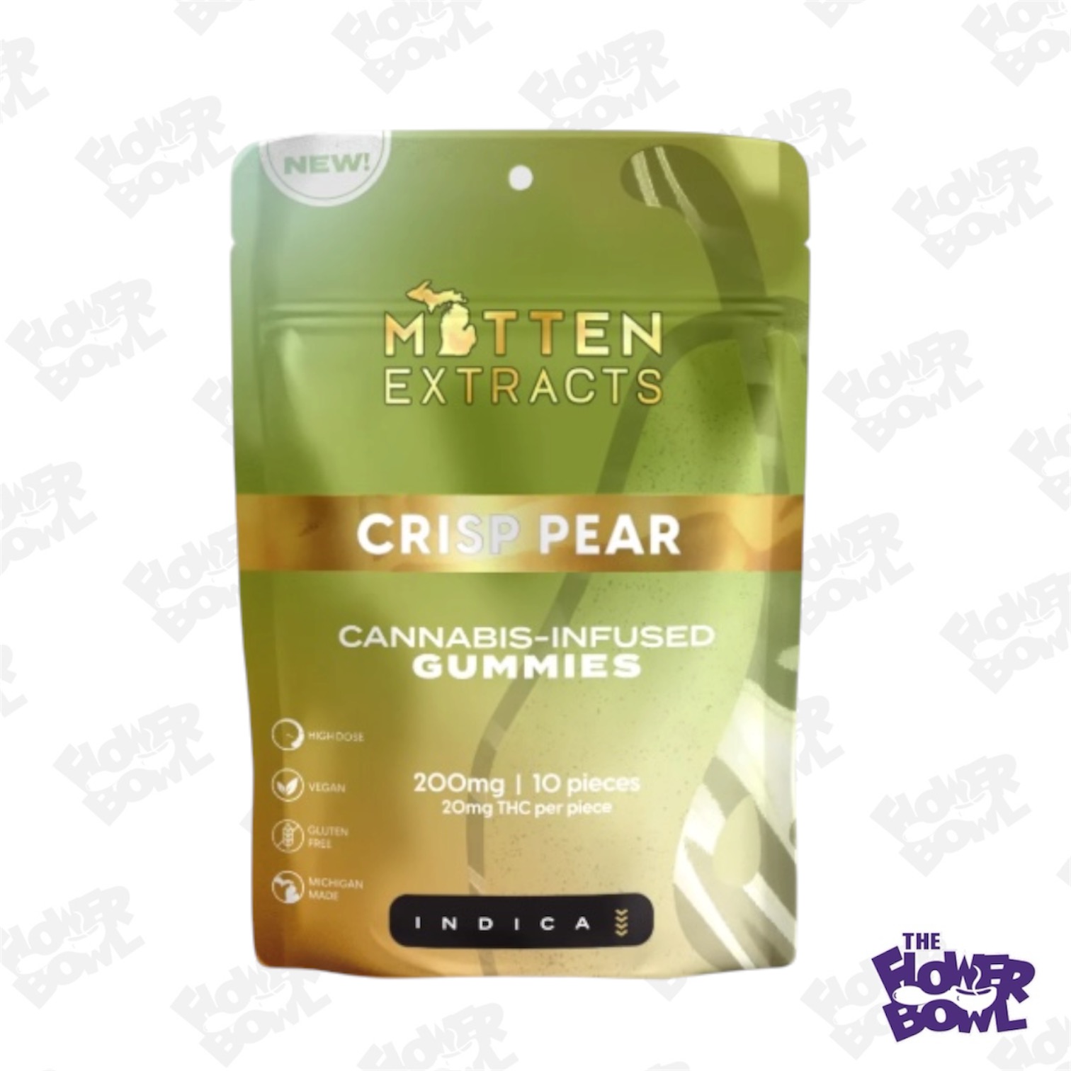 Mitten Extracts: Crisp Pear 200mg Gummies (I)