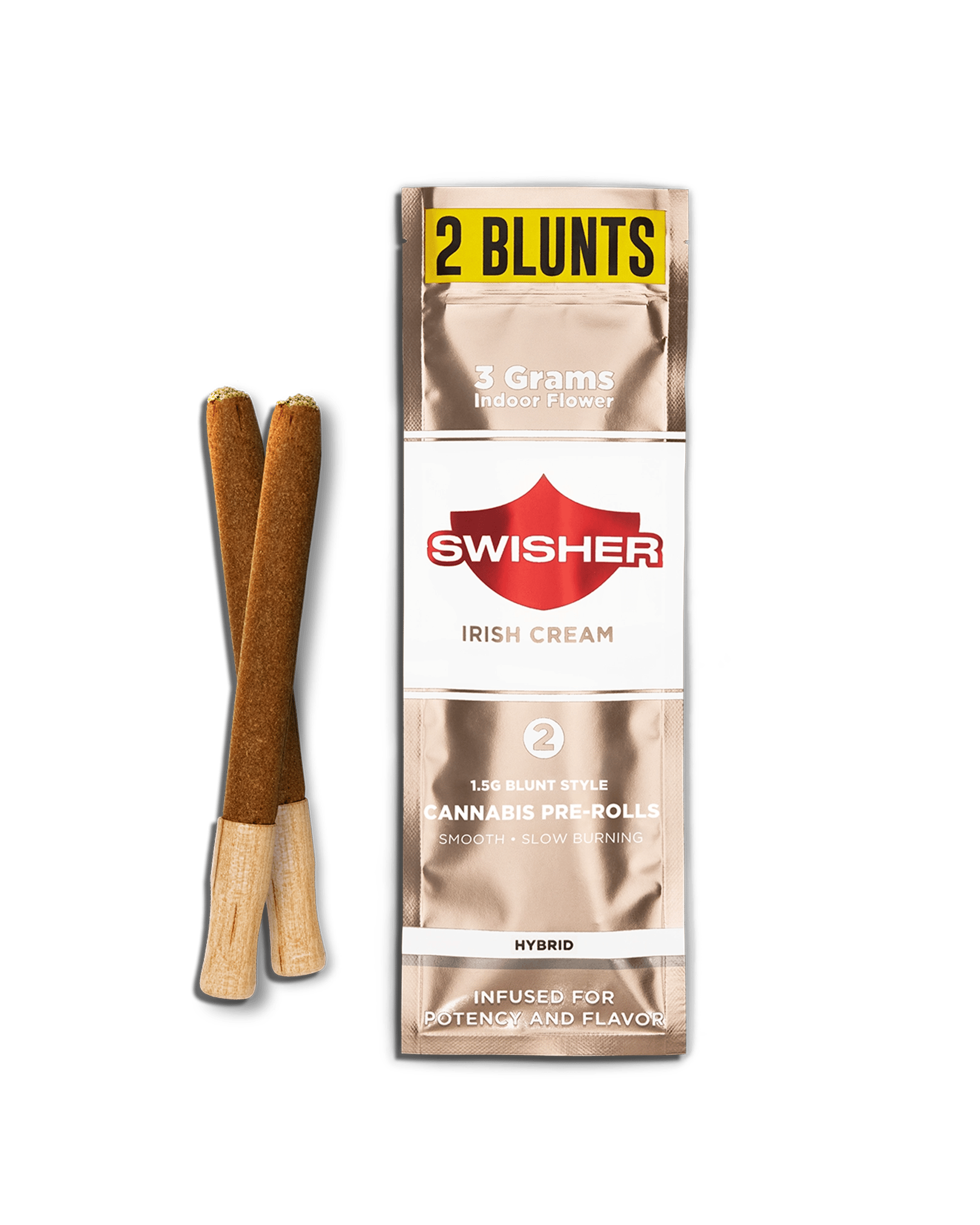 Swisher - 2-Pack 1.5g Infused Prerolls - Irish Cream