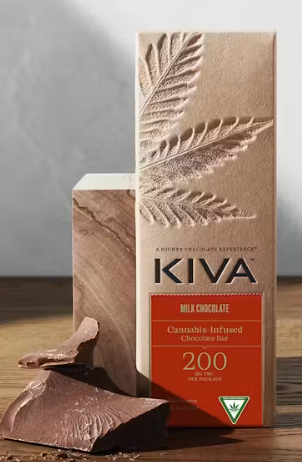 Kiva | Milk Chocolate | Infused Chocolate Bar | 200mg | Hybrid