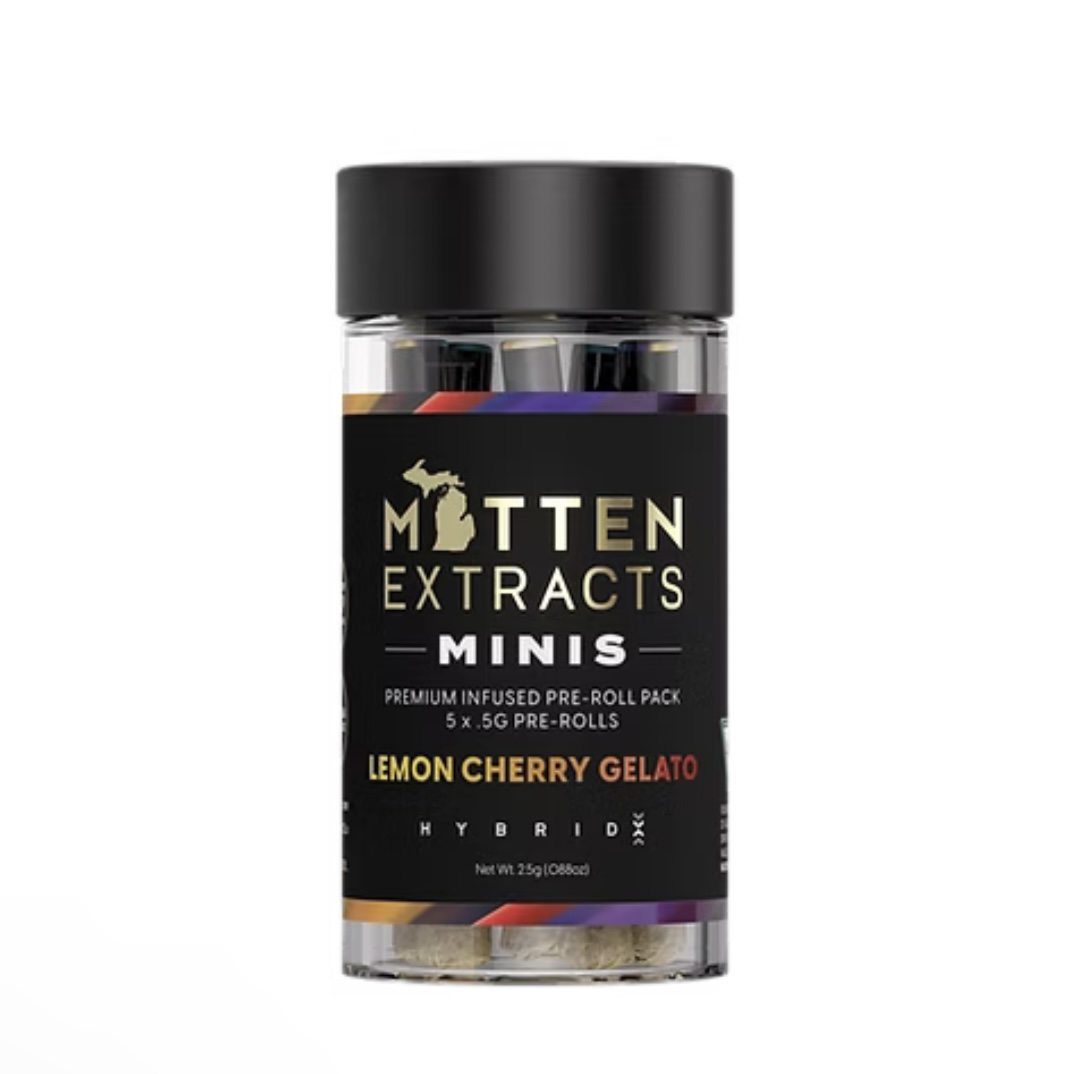 Mitten Extracts: Lemon Cherry Gelato (H) Infused 5-Pack (0.7g x 5)
