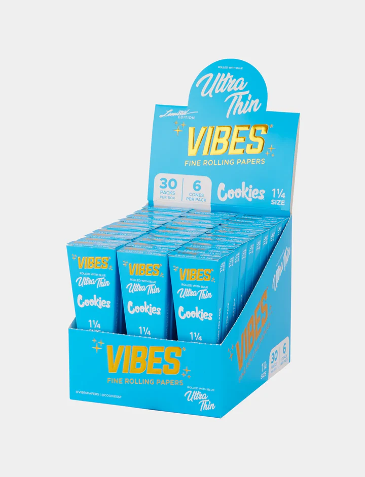 Vibes x Cookies 1-1/4" Ultra-Thin Cones 6pk