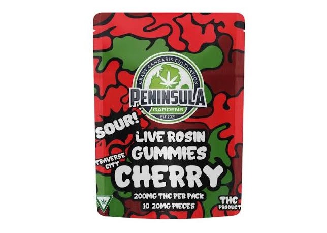 Peninsula Gardens Live Rosin Gummies - Sour Cherry