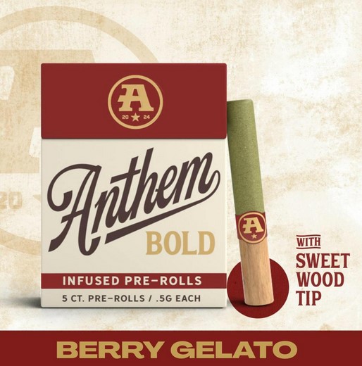 Berry Gelato Pre-Rolls Wood Tip 5pk ( I ) | 2.5g