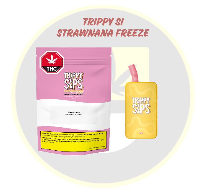 Trippy Sips - Strawnana Freeze Liquid Diamond 0.95g Disposable Vape Pen