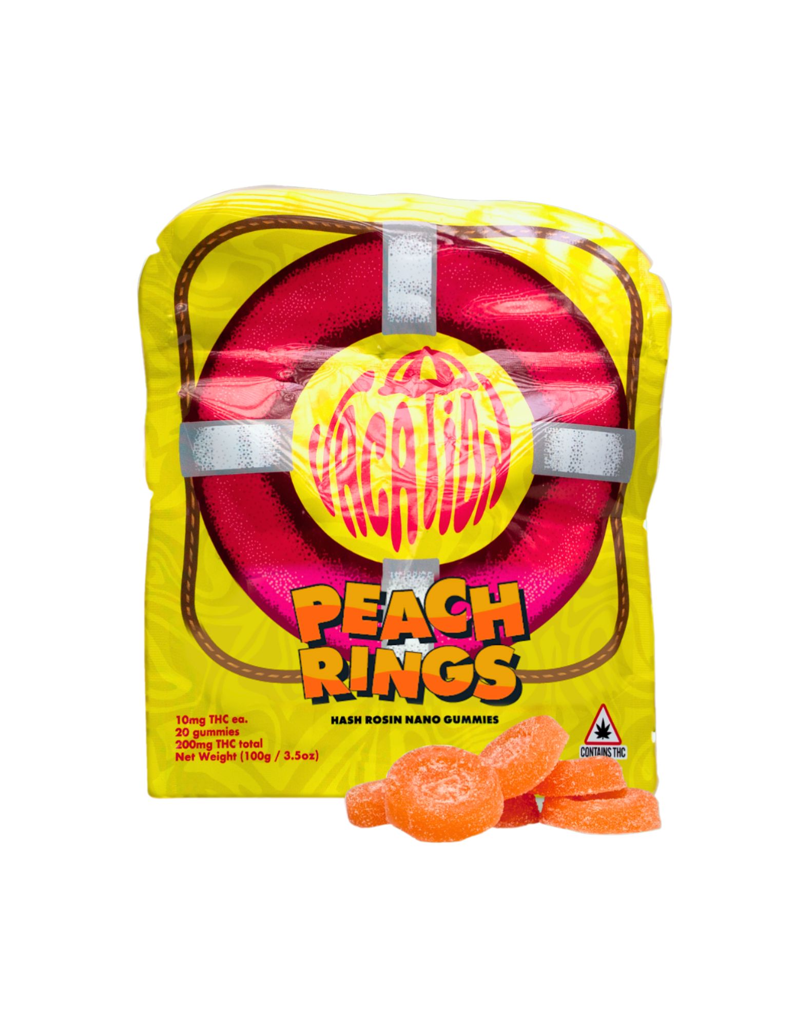 Peach Rings | Hash Rosin Gummies | 20pk | 100mg product photo