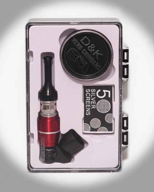 D&K | Stealth Kit | Black Metal Pipe with Grinder & Screens | Assorted | 3"