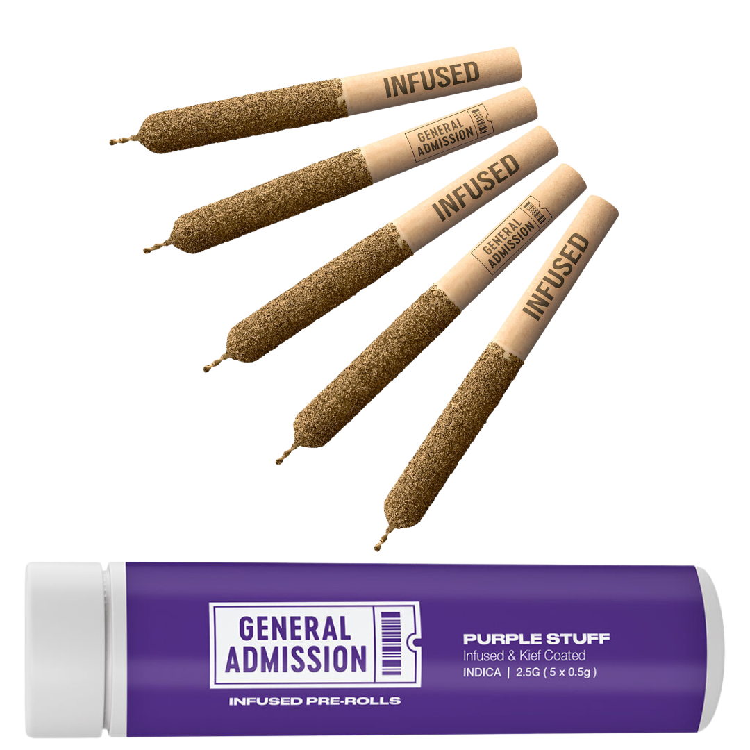 General Admission Purple Stuff Distillate Infused Pre-Roll - 5 x .5g