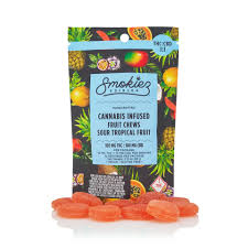 Smokiez Fruit Chew Gummies 1:1 Sour Tropical 100MG