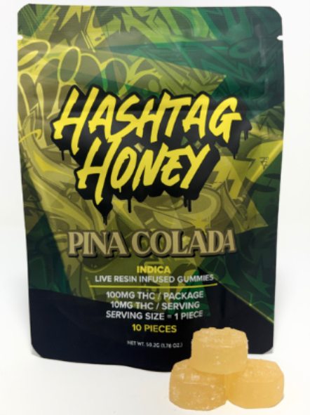 Hashtag Honey Live Resin Gummies Pina Colada