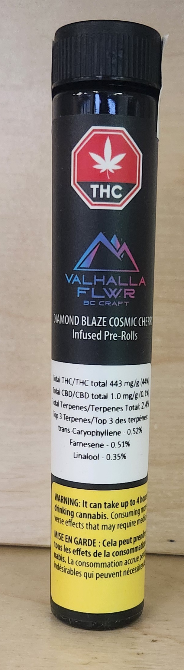 Valhalla Flwr : Cosmic Cherry Diamond Infused Pre-Rolls (3pk)