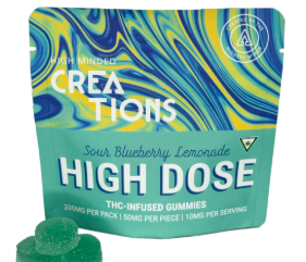 High Minded - Gummies - 200mg High Dose - Sour Blueberry Lemonade