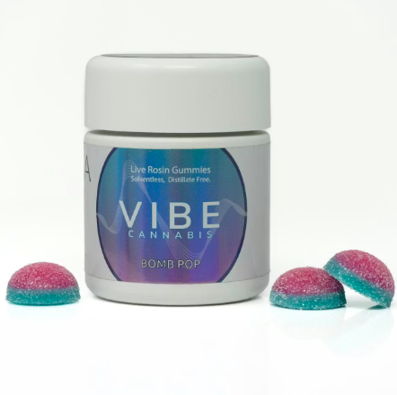 VIBE | Blue Raspberry Solventless Vegan Gummies | 250mg (10pk)