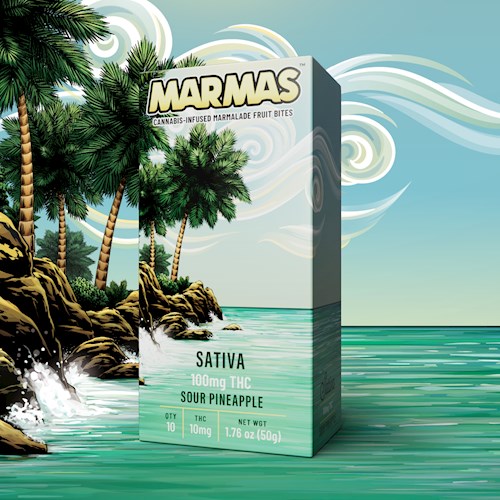 Marmas  Sour Pineapple [SATIVA] 10pk (THC:100MG)