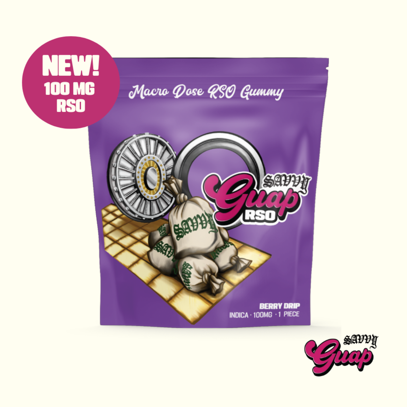 Savvy Guap RSO 100mg | Berry Drip | 1pc