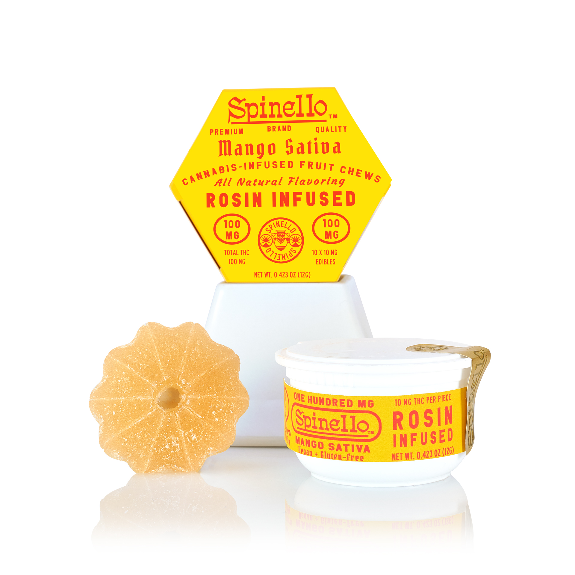 Mango Sativa 100mg THC Rosin Fruit Chews
