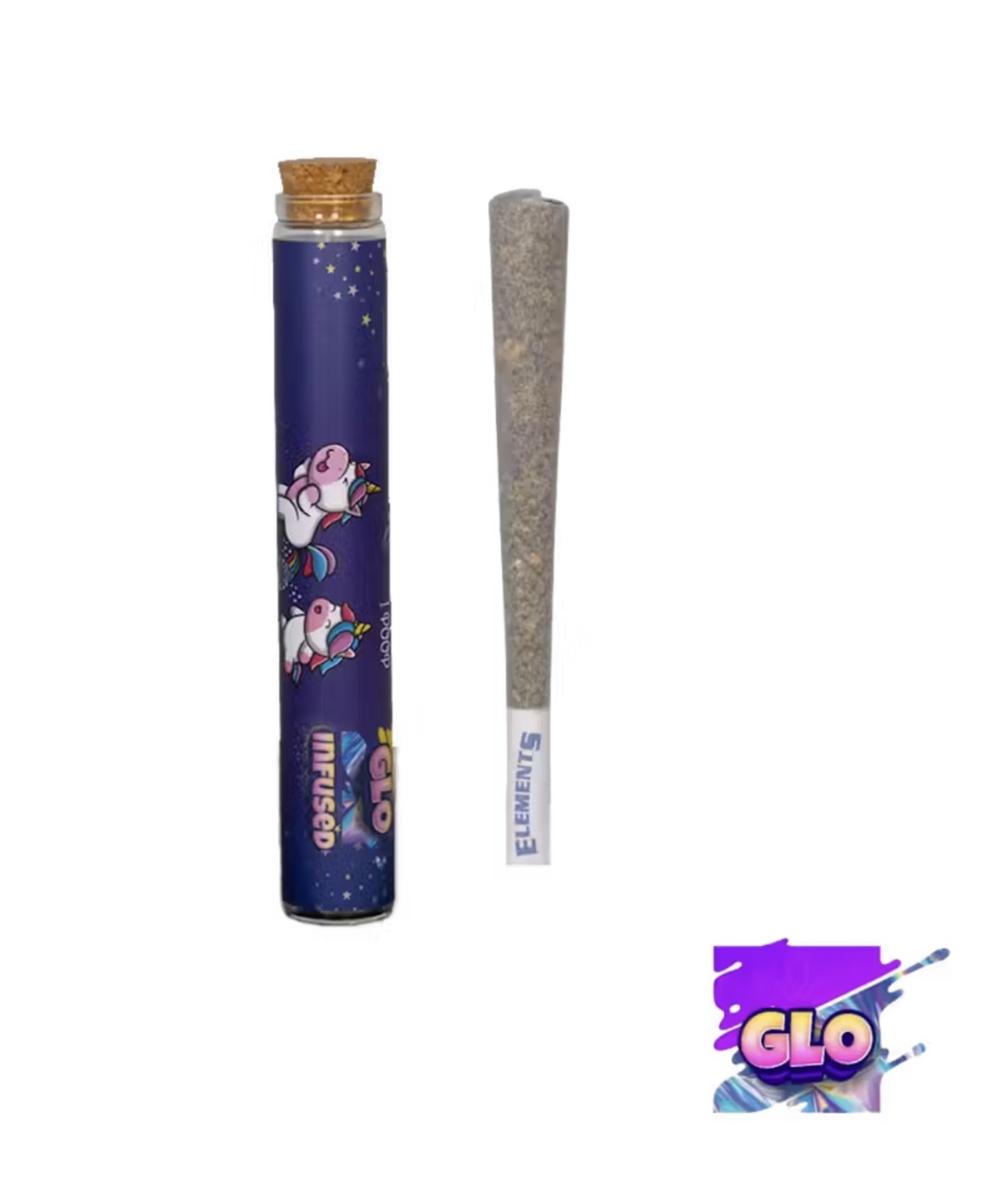 AU Glo Farm: 2 Unicorns 1 Poop Bubble Hash 1G Infused Preroll