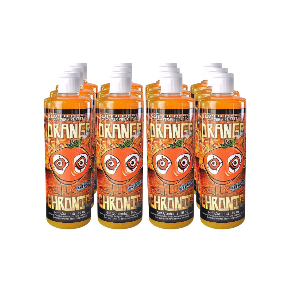 Orange Chronic Bong Cleaner Super Hero-16oz