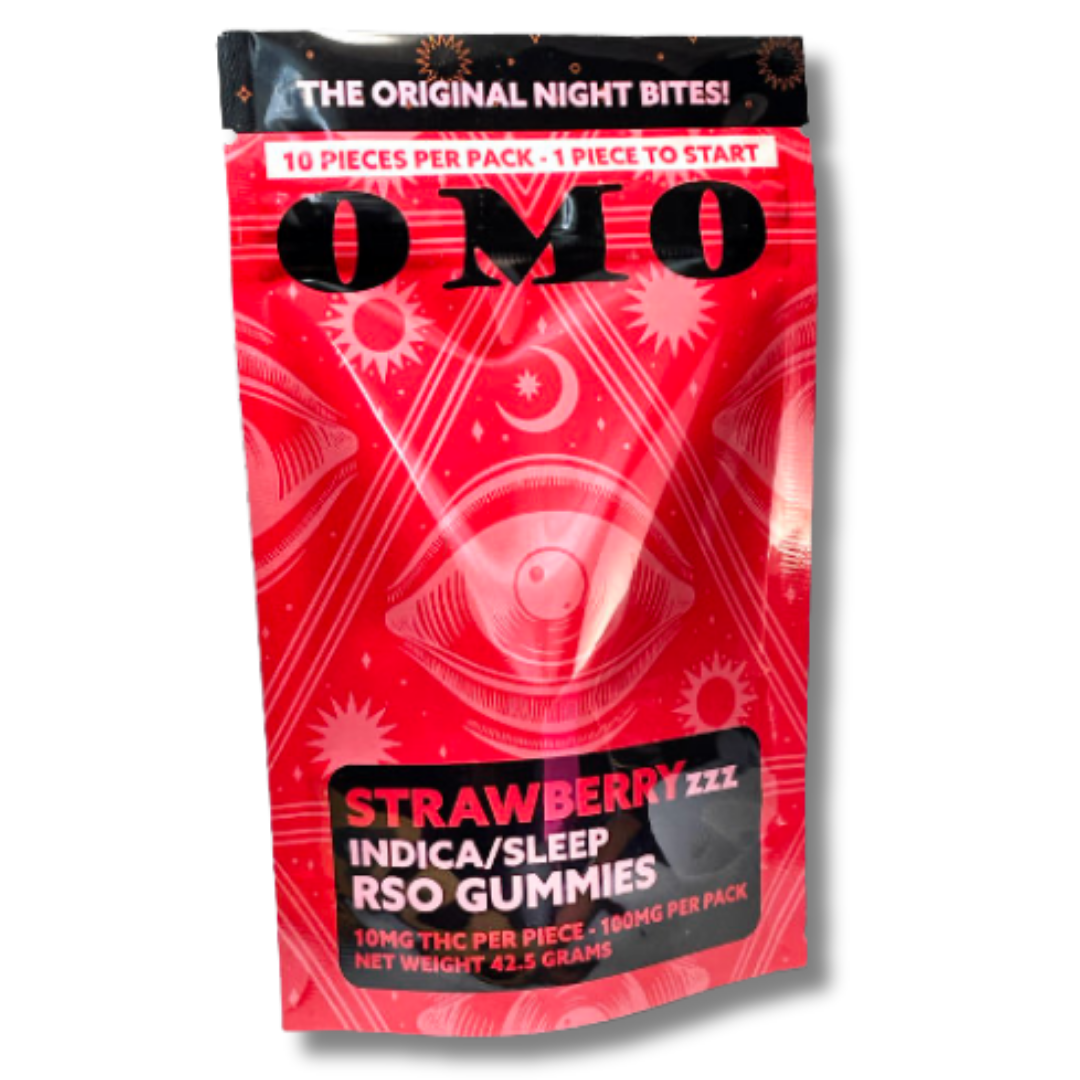 OMO LABS - STRAWBERRY - 100MG - RSO GUMMIES - INDICA