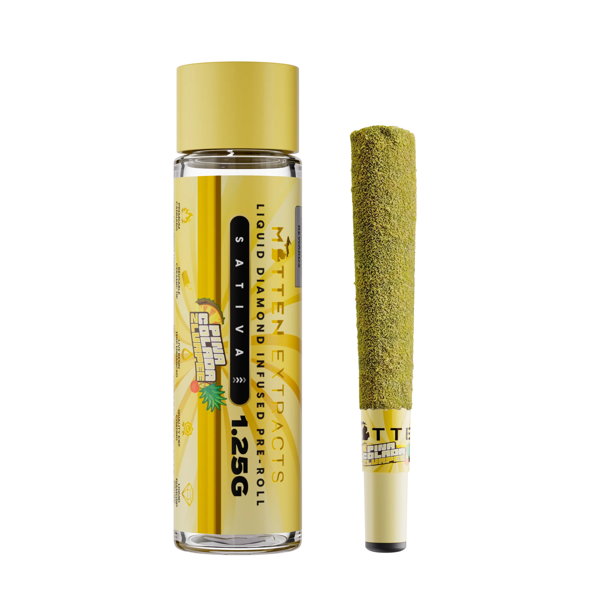 Mitten Extracts 1.25g Infused Pre-Roll -  Pina Colada Zlurpee