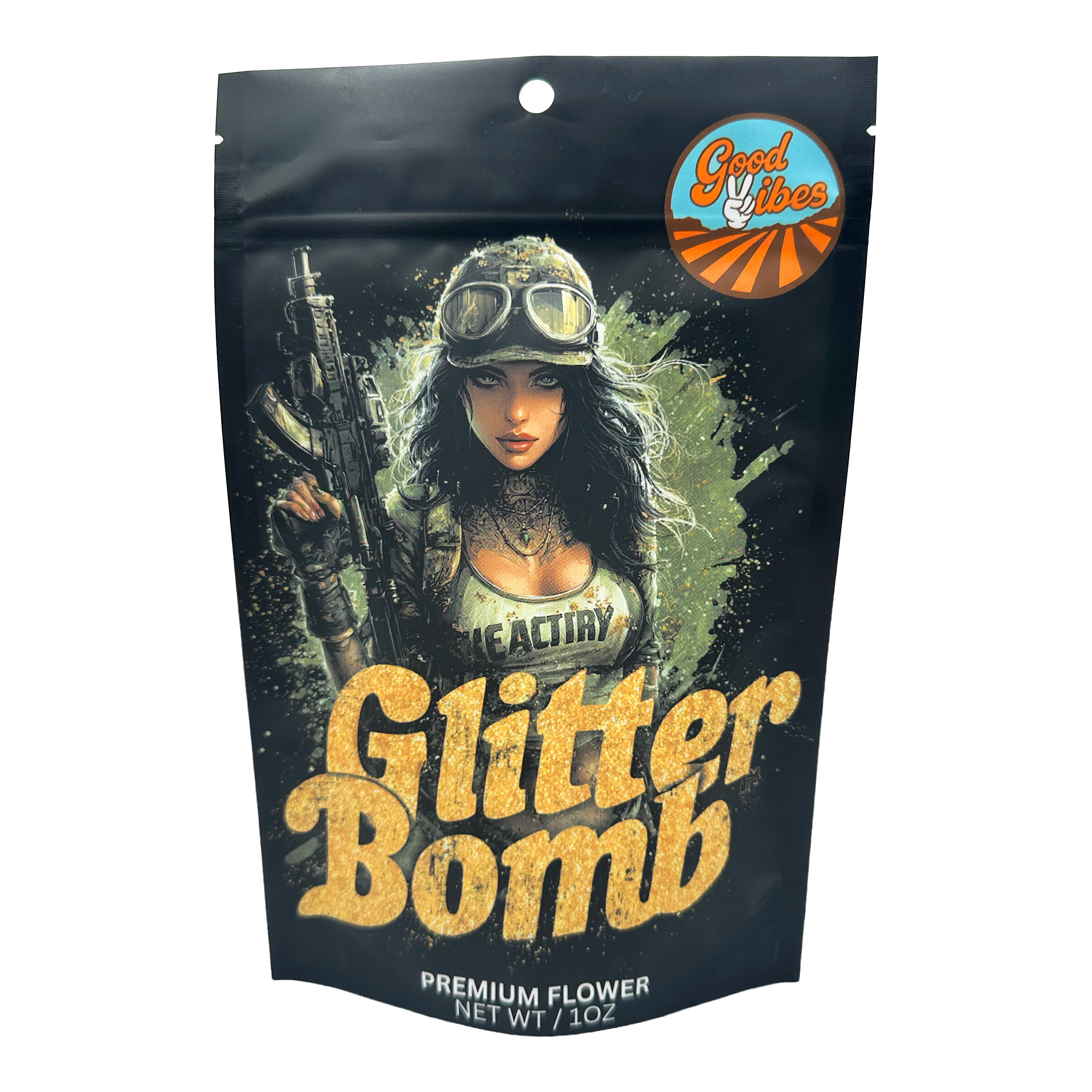 Good Vibes | 28g Prepackaged Flower | Glitter Bomb