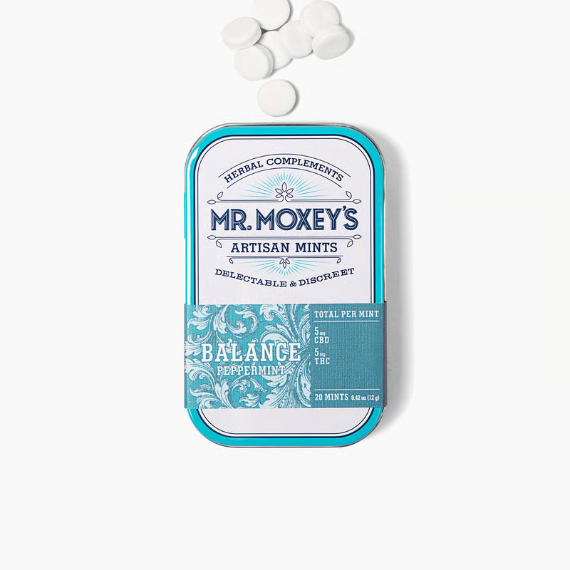 Mr. Moxey's | Mints | Balance Peppermint | 1 CBD : 1 THC | 20pk/100mg
