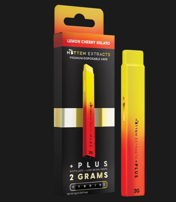Disposable Plus | Lemon Cherry Gelato | 2g | Mitten Extracts