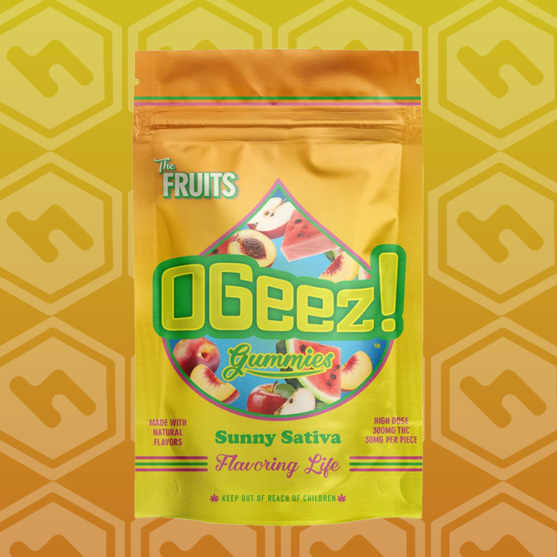 OGeez! | The Fruits | Sunny Sativa | 100mg | 10 Pack