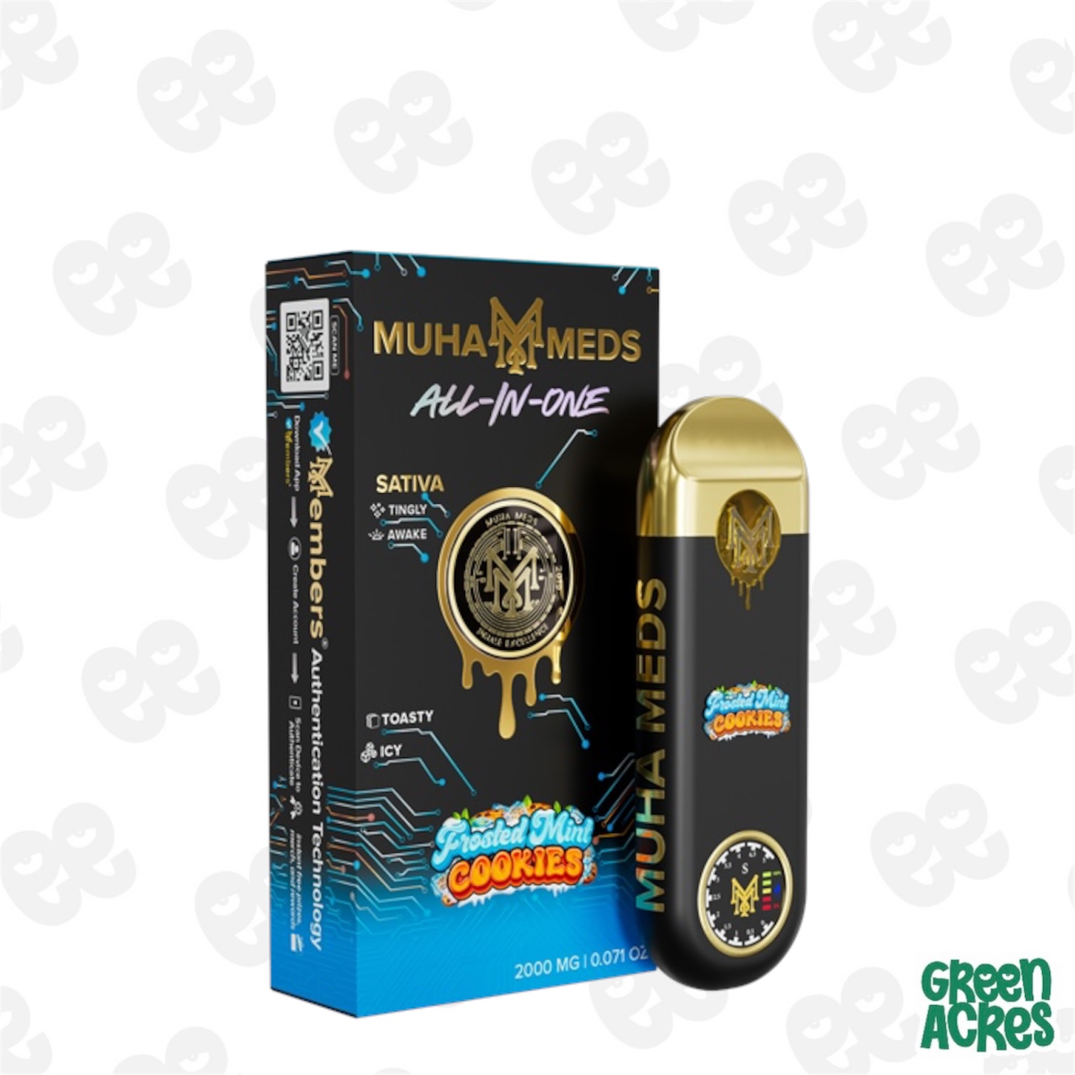 Muha Meds: Frosted Mint Cookies 2G Disposable 3rd Gen