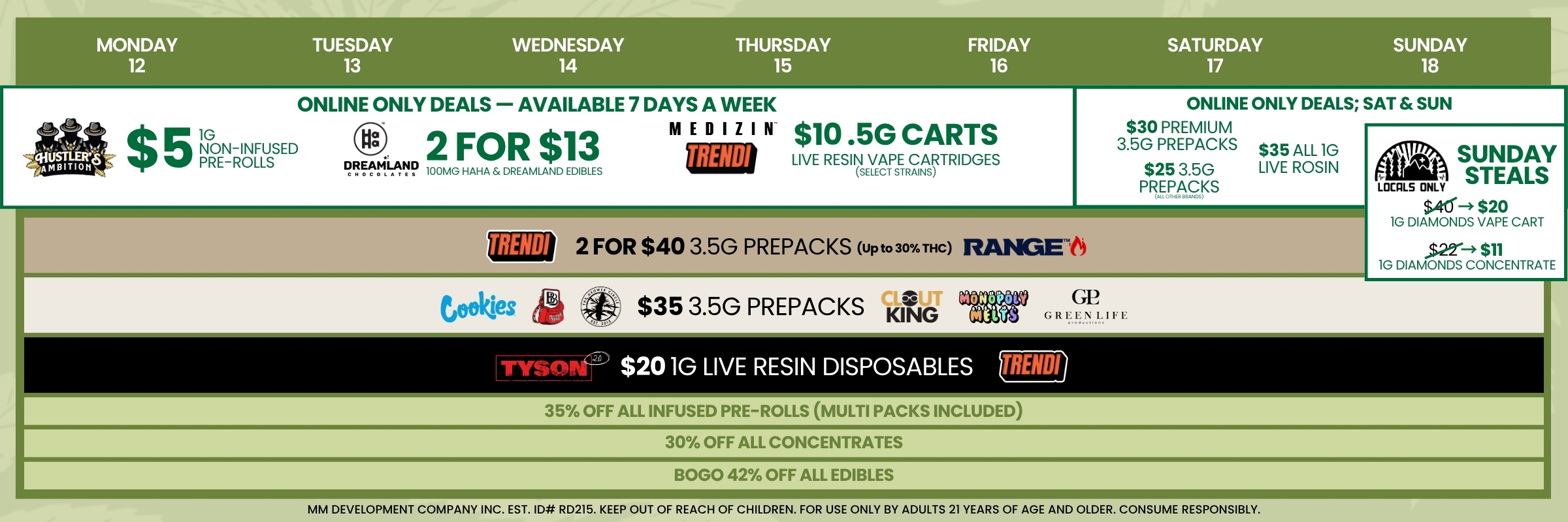 Medizin Calendar deals 10-12 to 10-18